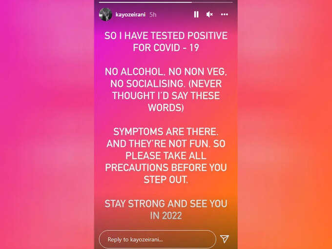 kayoz irani's instagram story kayoz irani's instagram story