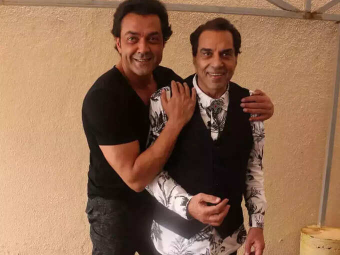 Bobby Deol and Dharmendra