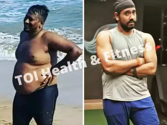 this guy lost 34 kg weight by doing cardio and eating egg whites in breakfast see before and after pictures