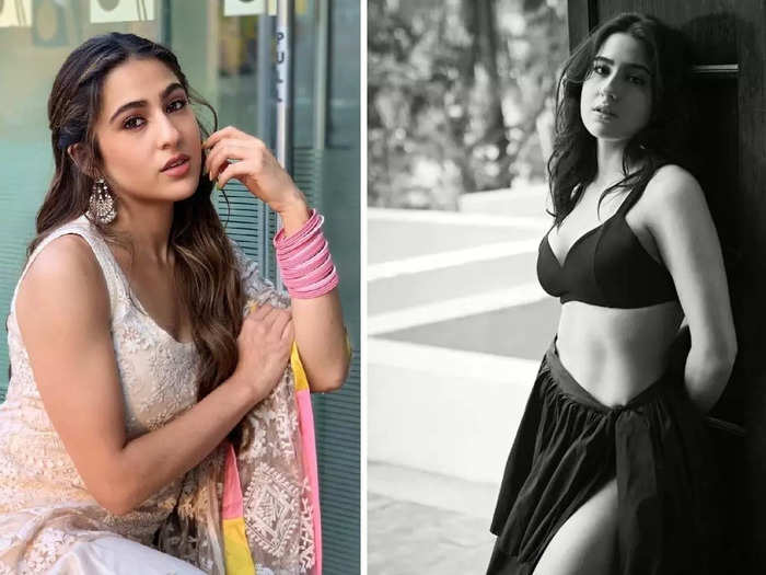 sara ali khan looks pretty in white lace crop top and skirt from the fashion brand leo lin
