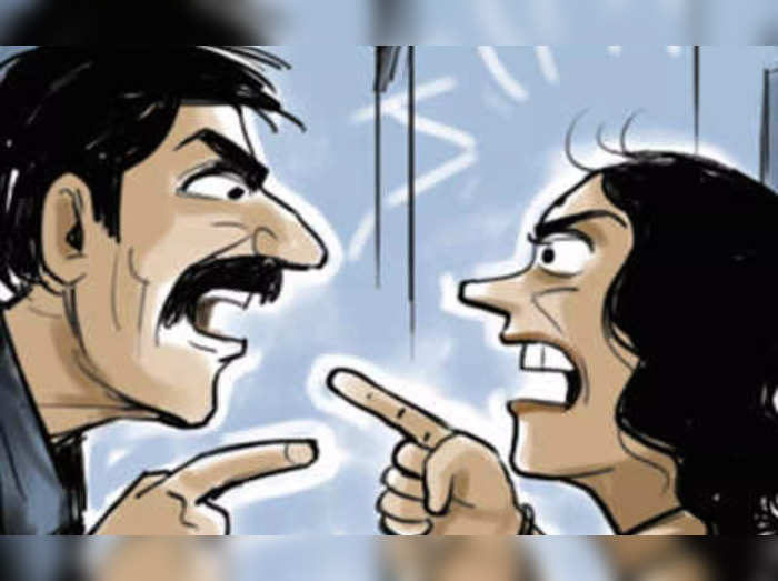 Husband And Wife Quarrel cartoon