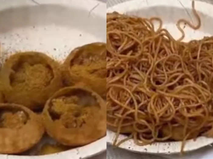 street vendor make chowmein golgappa video goes viral and people are getting angry