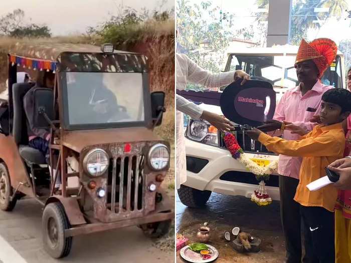 anand mahindra gifts new suv bolero to man who built jeep with desi jugaad