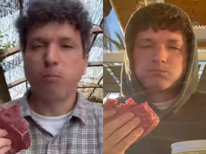 this man eats raw meat for experiment news in hindi