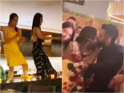 Video: Mouni Roy ने बार काउंटर पर चढ़कर किया डांस, Wedding After Party में सूरज को किया KISS 