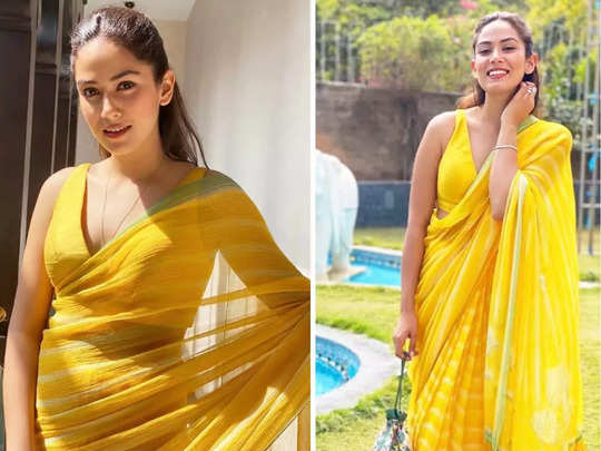 Mira Rajput In Manish Malhotra Saree स ड क स थ छ ट स ब ल उज पहनकर म र र जप त न जब अ ब न क प र ट म म र ए ट र हट नह क स क नजर Mira Rajput Kapoor