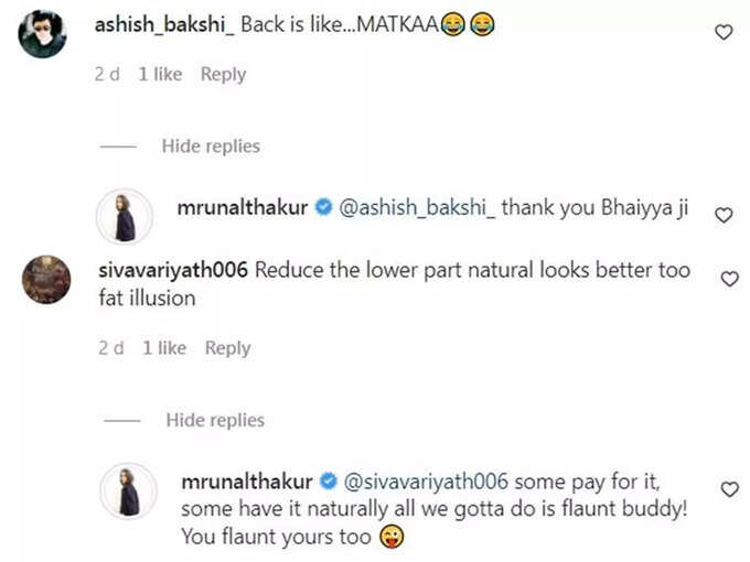 Mrunal Thakur hits back at body-shaming trolls