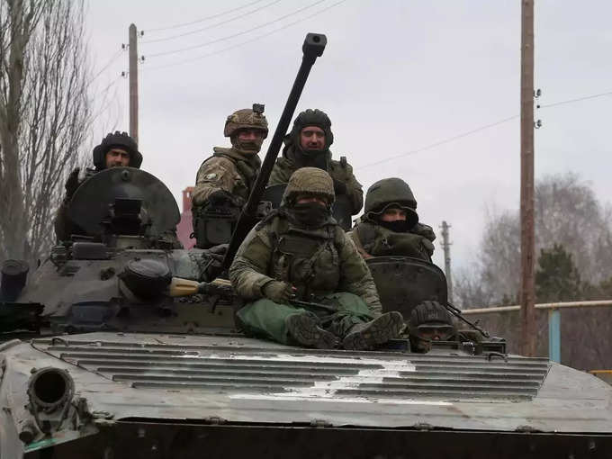 Pro-Russian troops are stationed in the Donetsk region.
