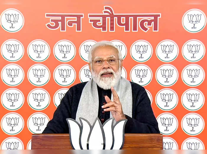 New Delhi, Feb 06 (ANI): Prime Minister Narendra Modi virtually addresses Jan Ch...