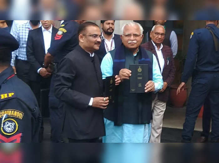 CM Manohar Lal Khattar​, who also holds the finance portfolio, gave an estimation of Rs 73,000 crore to be collected in tax revenue in the financial year 2022-23. (ANI photo)​