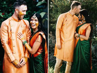 हरी साड़ी पहनी विनी रमन ने ग्लेन मैक्सवेल को यूं लगाई हल्दी, खुशियों से भरी हैं क्रिकेटर की शादी की तस्वीरें 