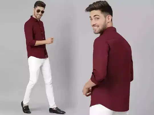 maroon shirts for men, ಪುರುಷರಿಗೆ 