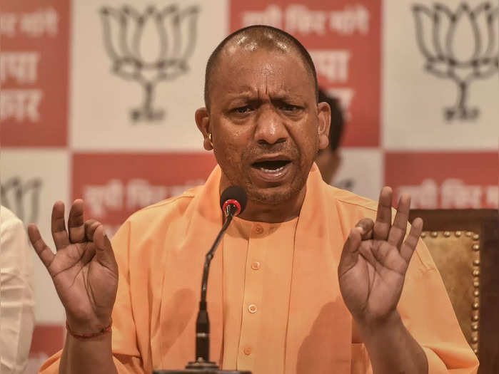 Lucknow: Uttar Pradesh Chief Minister Yogi Adityanath addresses a press conferen...