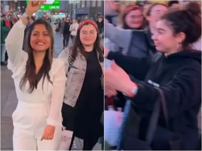 desi girl dance on times square video goes viral