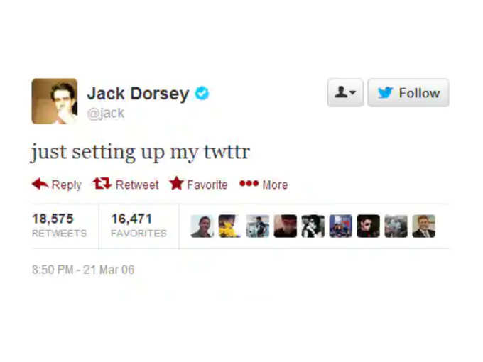 jack dorsey first tweet.