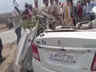 wrong side container kills three in big road accident at betul in mp