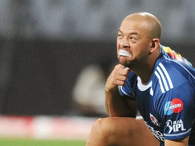 Andrew Symonds The infamous cricketer with white cream on his lips and