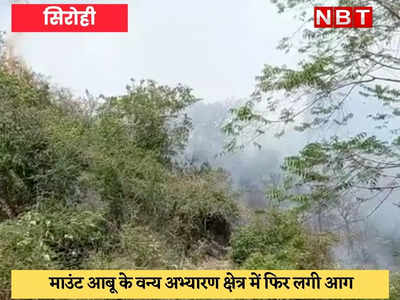 Sirohi News : माउंट आबू के कैलाश महादेव मंदिर के पास जंगलों में लगी आग, डेढ़ किलोमीटर तक फैली 