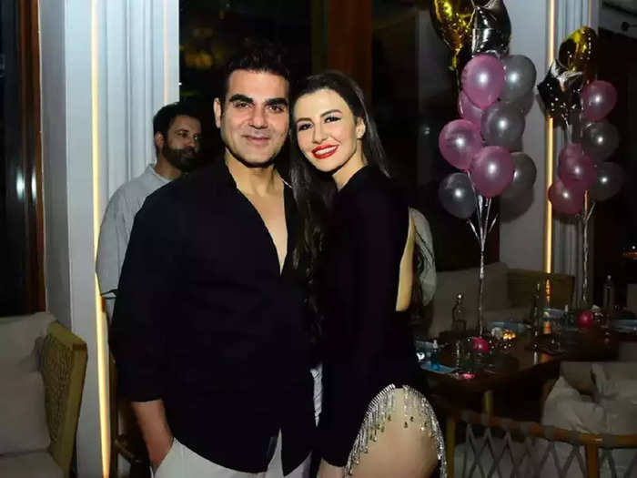 arbaaz khans girlfriend georgia andriani surprised everyone by wearing a hot slit dress for her birthday