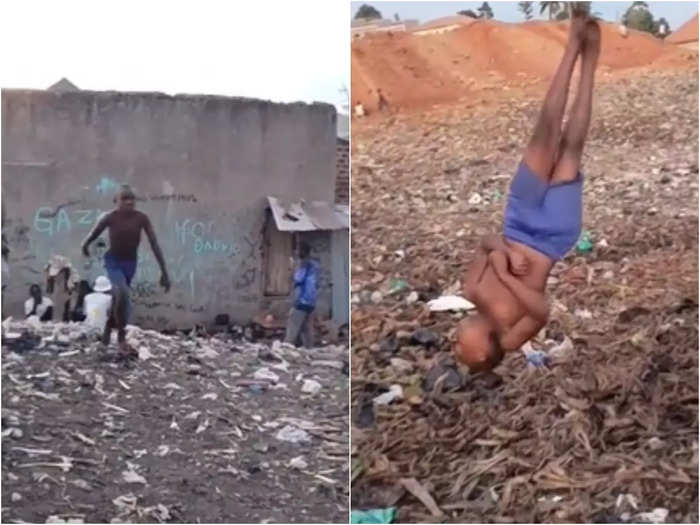 motivational video of kid doing stunt in garbage will shock you