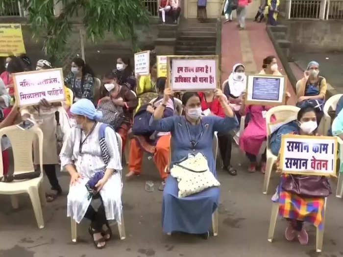 nurses protest in maharashtra