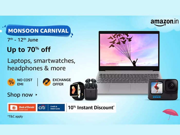Laptop on amazon, Monsoon Carnival deals on amazon