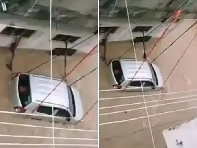 ताकि गाड़ी पानी में बह ना जाए...