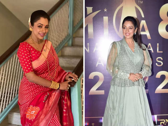 anupama actress rupali ganguly ditches saree and dressed up in gown for an event