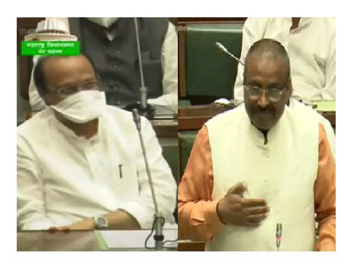 Sudhir mungantiwar taunts Ncp Leader Ex Deputy cm Ajit Pawar Speech In Maharashtra Assembly session