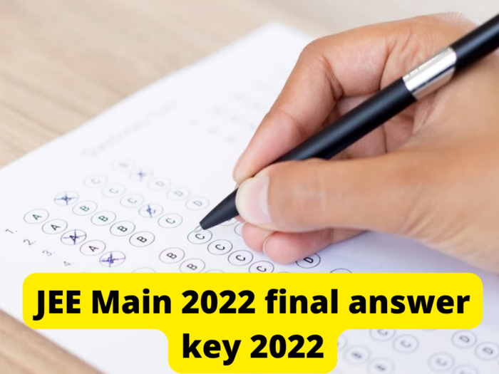 JEE Main 2022 final answer key 2022