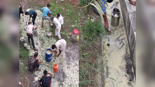 तुपाच्या वाहत्या गंगेत साऱ्यांनी हात धुतले; ग्रामस्थ हंडा, कळशी, टोप, बादली घेऊन पोहोचले