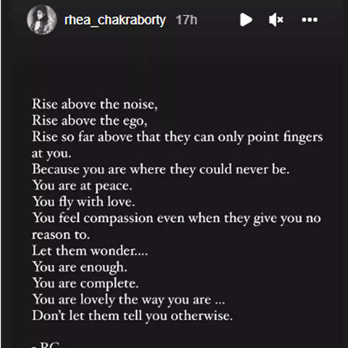 Rhea Chakraborty post