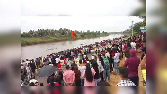 शर्यत रंगात आली आणि होडी अचानक नदीत बुडाली, दर्शकांनी अनुभवला अंगावर काटे आणणारा थरार