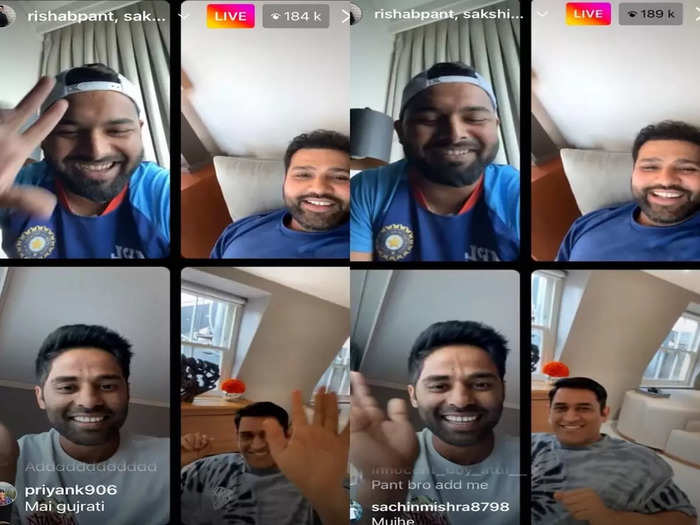 ms dhoni insta live