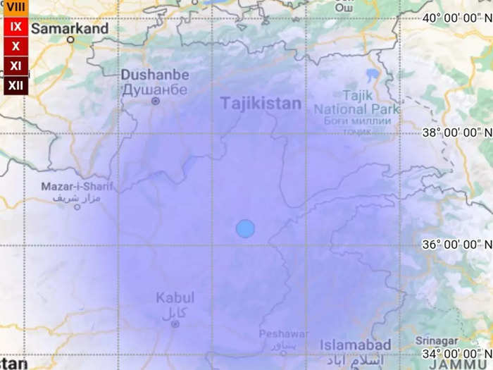 Earthquake in Afghanistan