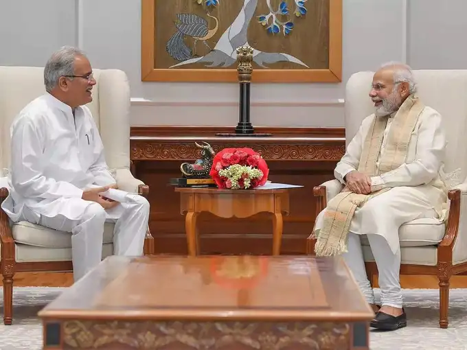 Baghel with PM Modi