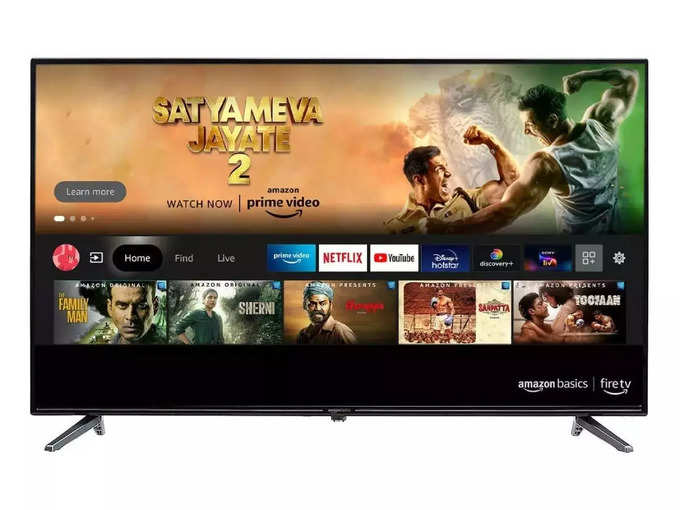 AmazonBasics  43 inches 4K Ultra HD Smart LED Fire TV AB43U20PS