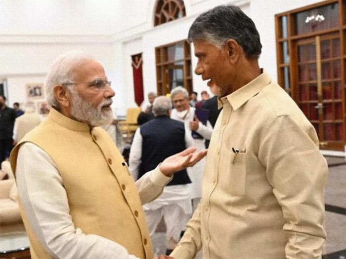 Chandrababu With Modi