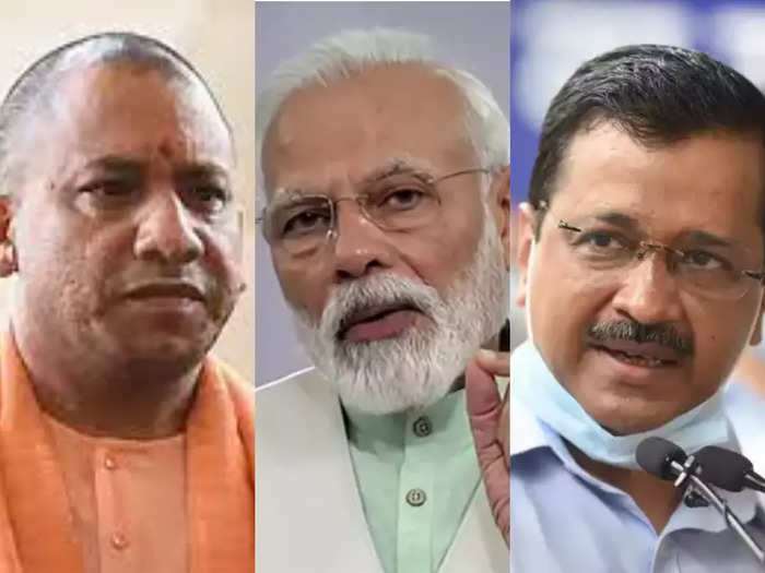 PM Modi,CM Yogi and CM Arvind Kejriwal