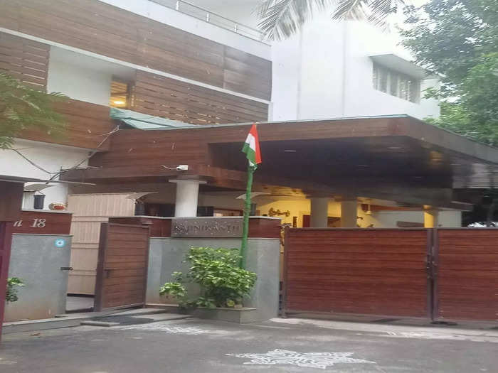 National flag at Rajinikanth home