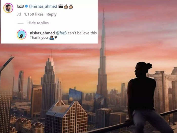 Sheikh Hamdan comments on photographer&#39;s Keralite Instagram post