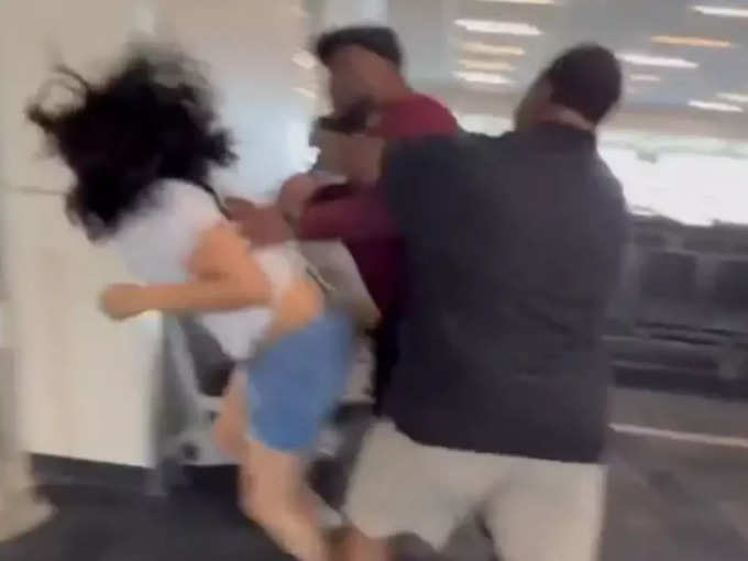 man fighting in airport with woman video goes viral