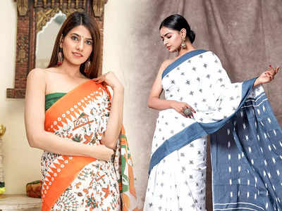 प्रिंटेड डिजाइन वाली ये Saree हैं बेहद हल्‍की और खूबसूरत, पहनकर मिलेगा जबरदस्‍त लुक 