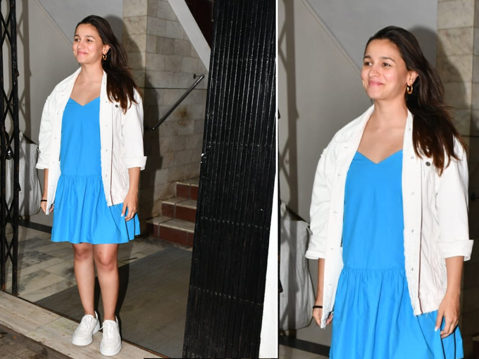 Alia Bhatt Pregnancy Photo: शॉर्ट ब्लू ड्रेस में आलिया भट्ट ने छिपाया बड़ा सा बेबी बंप, फेस पर दिखा प्रेग्नेंसी ग्लो, देखे तस्वीरें 2 navbharat times