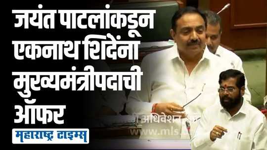 इकडे या,  मनावरचे दगड वगैरे असली कुठलीही भानगड न ठेवता 'या बाजूने' मुख्यमंत्री होण्याची संधी देऊ | जयंत पाटील