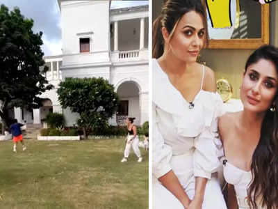 Kareena Saif Video: सैफ अली खान के साथ बैडमिंटन खेलती दिखीं करीना कपूर, यूजर्स की नजरें पीछे सफेद बंगले पर 