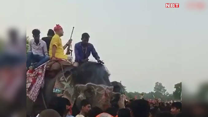 BJP MLA Viral Video: बिहार में गजराज पर बैठकर निकले विधायक जी, मेले में हवाई फायरिंग कर फंस गए