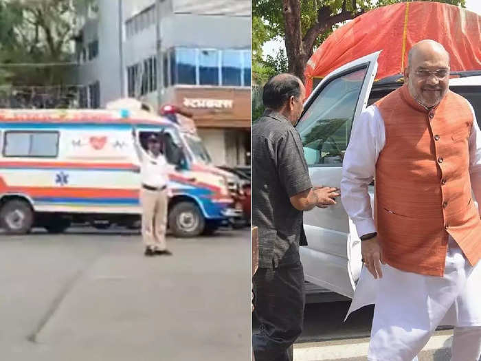 Ambulance held up due to Amit Shah&#39;s convoy