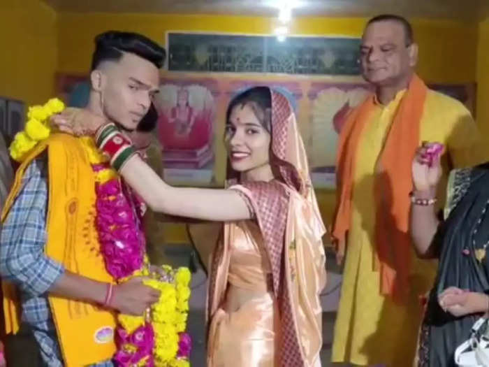 jodhpur muslim girl became hindu and marry with rahul verma in mandsaur watch pictures