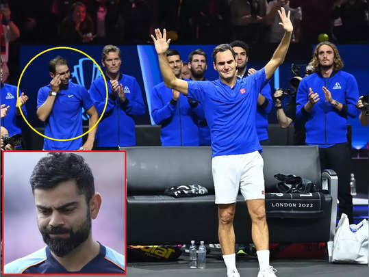 Roger Federer:ಕ್ರೀಡೆಯ ಸೌಂದರ್ಯ ಇದು- ಫೆಡರರ್‌-ನಡಾಲ್‌ ಅಳುತ್ತಿರುವ ಫೋಟೋ ಹಂಚಿಕೊಂಡ ಕೊಹ್ಲಿ!